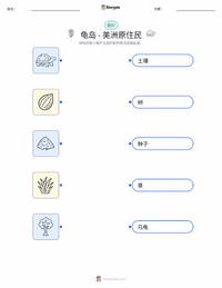 龟岛 - 美洲原住民 可打印工作表预览