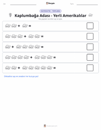 Kaplumbağa Adası - Yerli Amerikalı yazdırılabilir çalışma sayfası önizlemesi