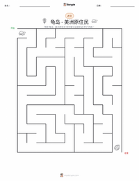 龟岛 - 美洲原住民 可打印工作表预览