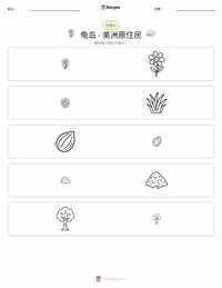 龟岛 - 美洲原住民 可打印工作表预览