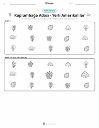 Kaplumbağa Adası - Yerli Amerikalı yazdırılabilir çalışma sayfası önizlemesi