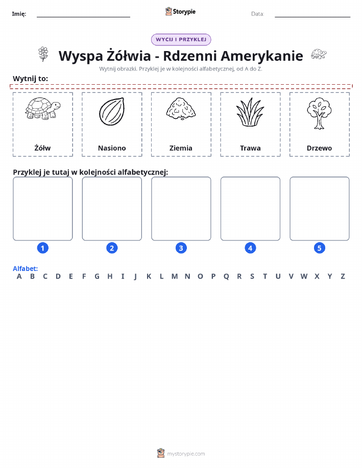 Wytnij i Wklej Alfabet