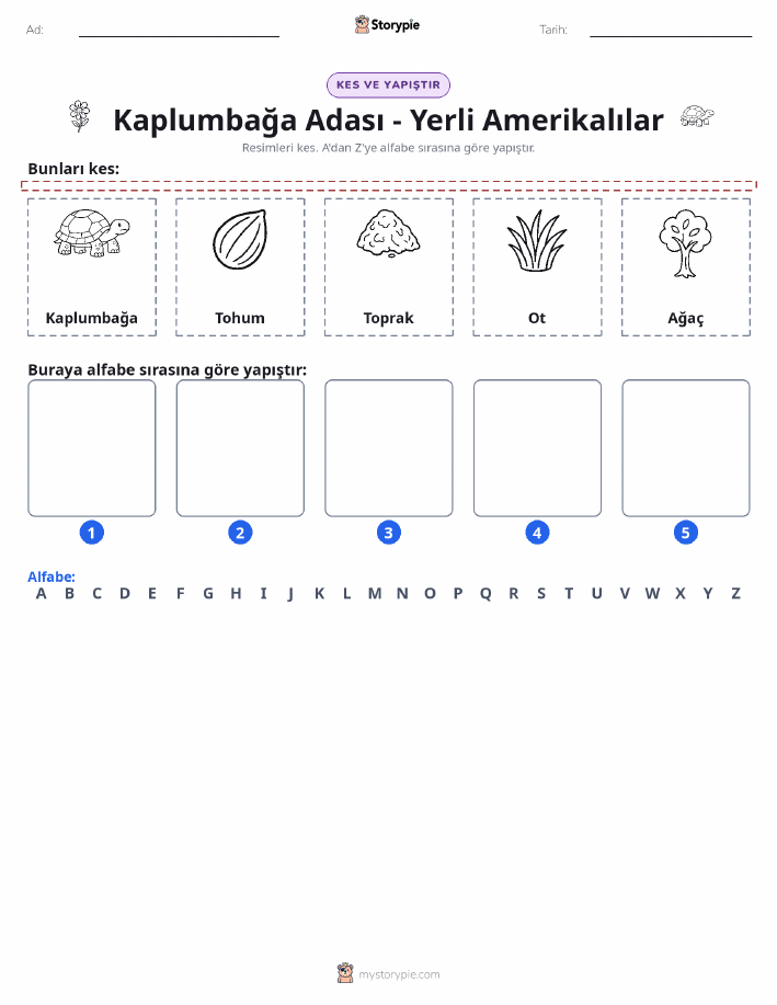 Kes & Yapıştır Alfabe