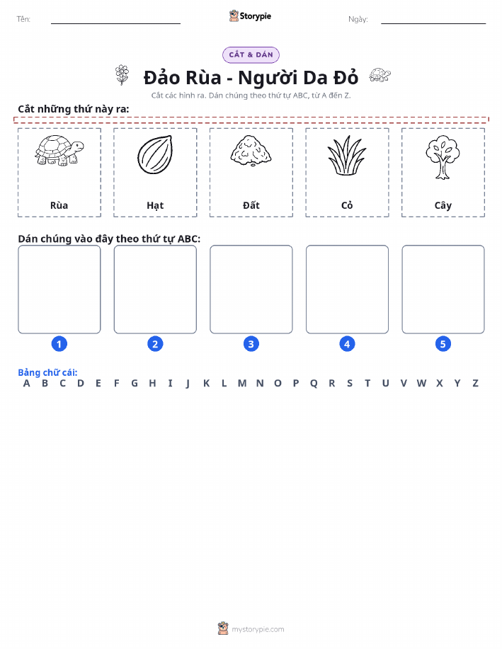 Cắt & Dán Chữ Cái