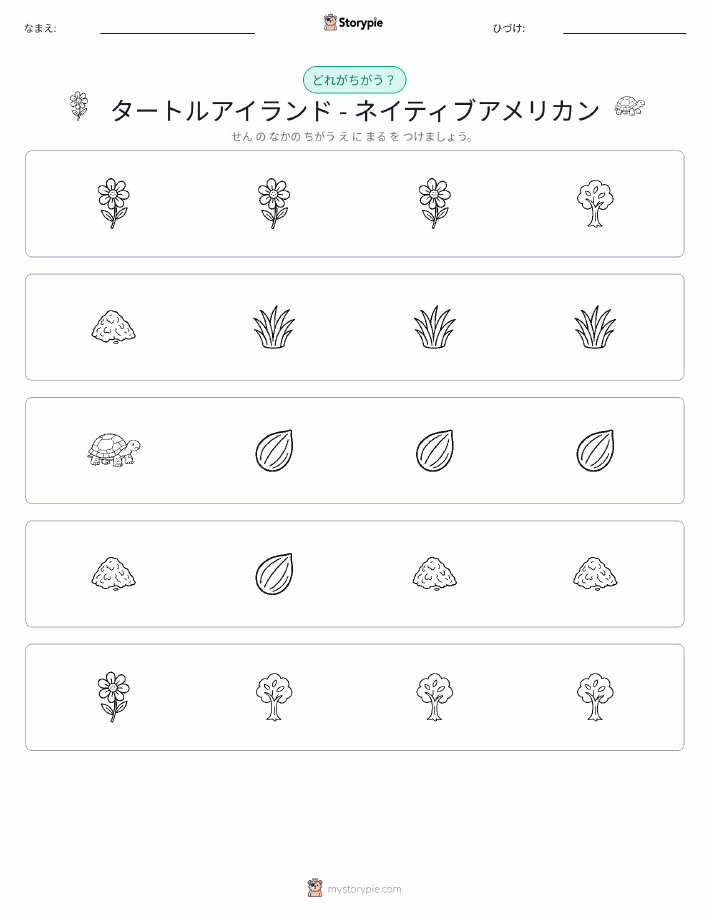 異なるものを見つけよう