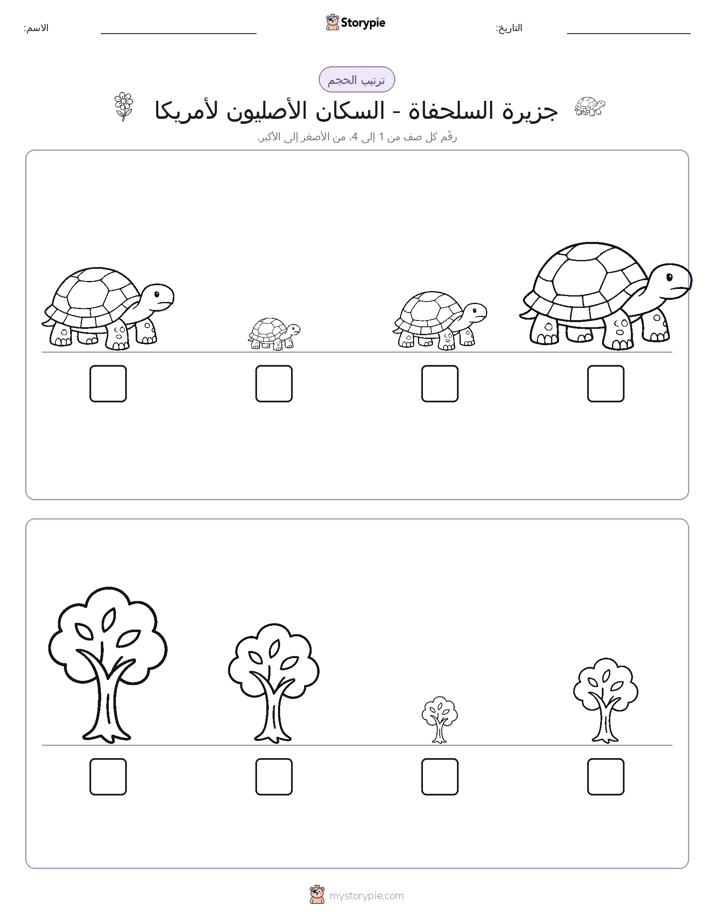 ترتيب الحجم