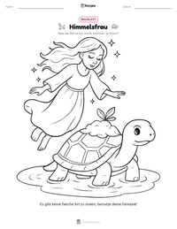 Himmelsfrau druckbare Arbeitsblatt Vorschau