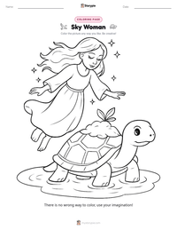 Sky Woman printable worksheet preview