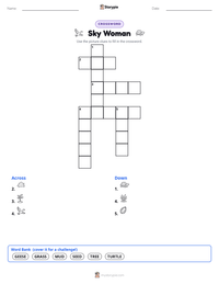 Sky Woman printable worksheet preview