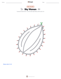 Sky Woman printable worksheet preview
