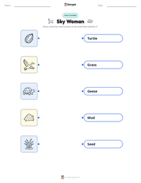 Sky Woman printable worksheet preview