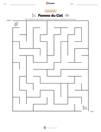 Aperçu de la feuille de travail imprimable Femme du Ciel