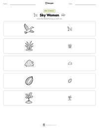 Sky Woman printable worksheet preview