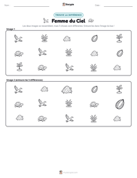 Aperçu de la feuille de travail imprimable Femme du Ciel