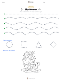 Sky Woman printable worksheet preview