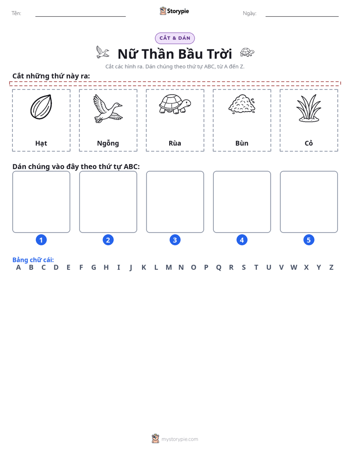 Cắt & Dán Chữ Cái