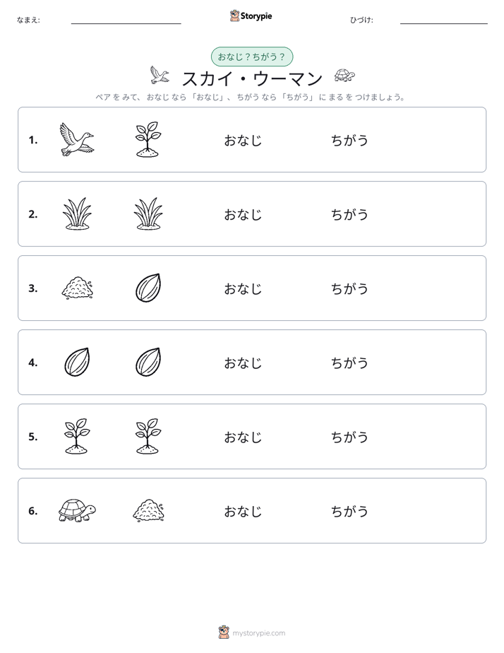 同じか違うか