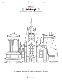 Edinburgh druckbare Arbeitsblatt Vorschau
