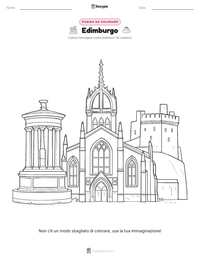 Anteprima della scheda stampabile di Edimburgo