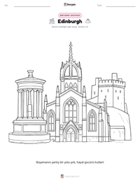 Edinburgh yazdırılabilir çalışma sayfası önizlemesi