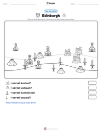 Edinburgh afdrukbare werkblad voorbeeld