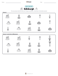 Edinburgh printable worksheet preview