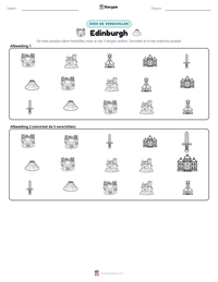 Edinburgh afdrukbare werkblad voorbeeld