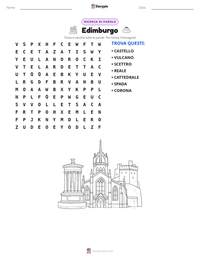 Anteprima della scheda stampabile di Edimburgo