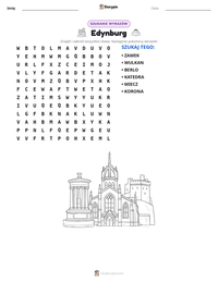 Podgląd drukowalnego arkusza ćwiczeń Edynburg