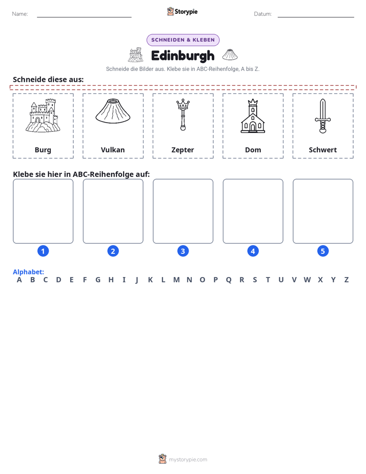Schneiden & Einfügen Alphabet