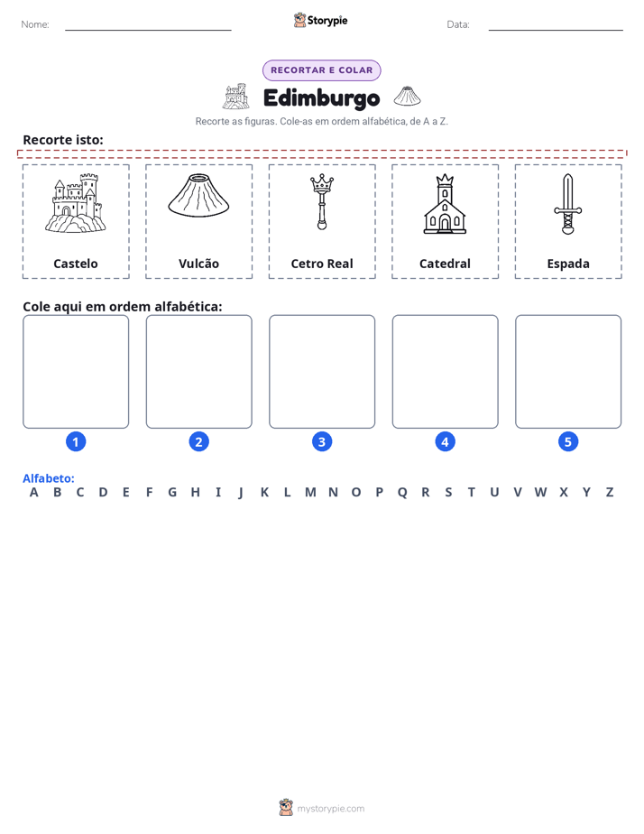 Recortar & Colar Alfabeto