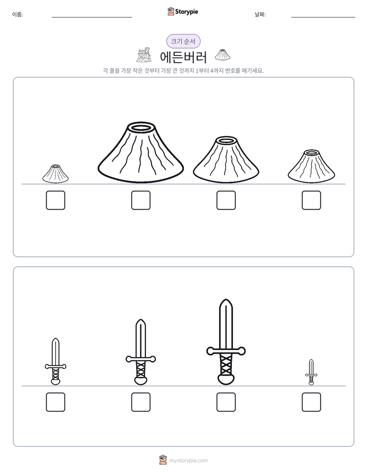 크기 순서