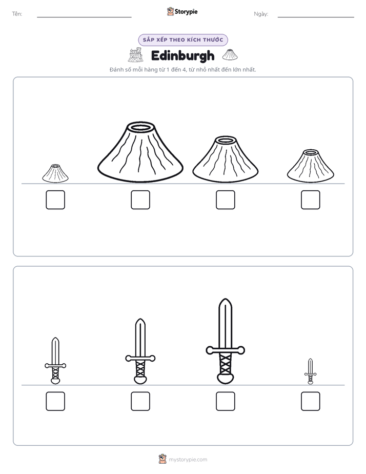 Thứ Tự Kích Thước