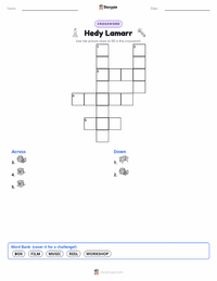 Hedy Lamarr printable worksheet preview