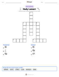 Aperçu de la feuille de travail imprimable Hedy Lamarr