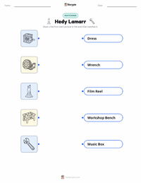 Hedy Lamarr printable worksheet for kids
