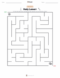 Hedy Lamarr druckbare Arbeitsblatt Vorschau