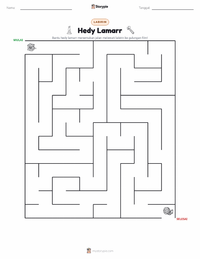 Prabaca lembar kerja cetak Hedy Lamarr