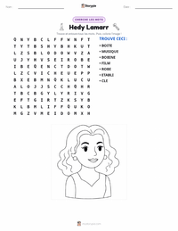 Aperçu de la feuille de travail imprimable Hedy Lamarr