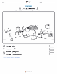 Jane Addams afdrukbare werkblad voorbeeld