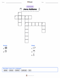 Jane Addams printable worksheet preview