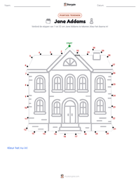 Jane Addams afdrukbare werkblad voorbeeld