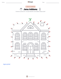 Prévia da folha de atividades imprimível Jane Addams