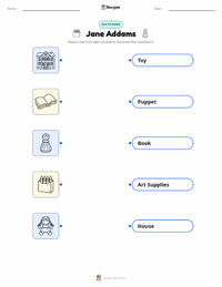 Jane Addams printable worksheet for kids