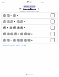 Jane Addams afdrukbare werkblad voorbeeld