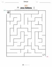 Jane Addams printable worksheet preview
