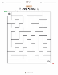 Anteprima della scheda stampabile di Jane Addams