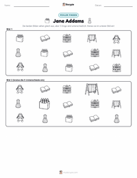 Jane Addams druckbare Arbeitsblatt Vorschau