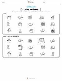 Jane Addams printable worksheet preview