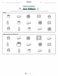 Aperçu de la feuille de travail imprimable Jane Addams